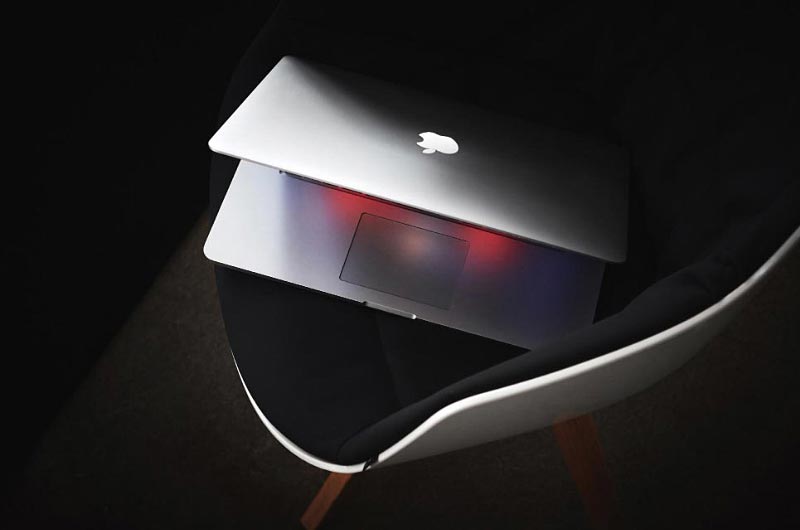 Laptop on Chair