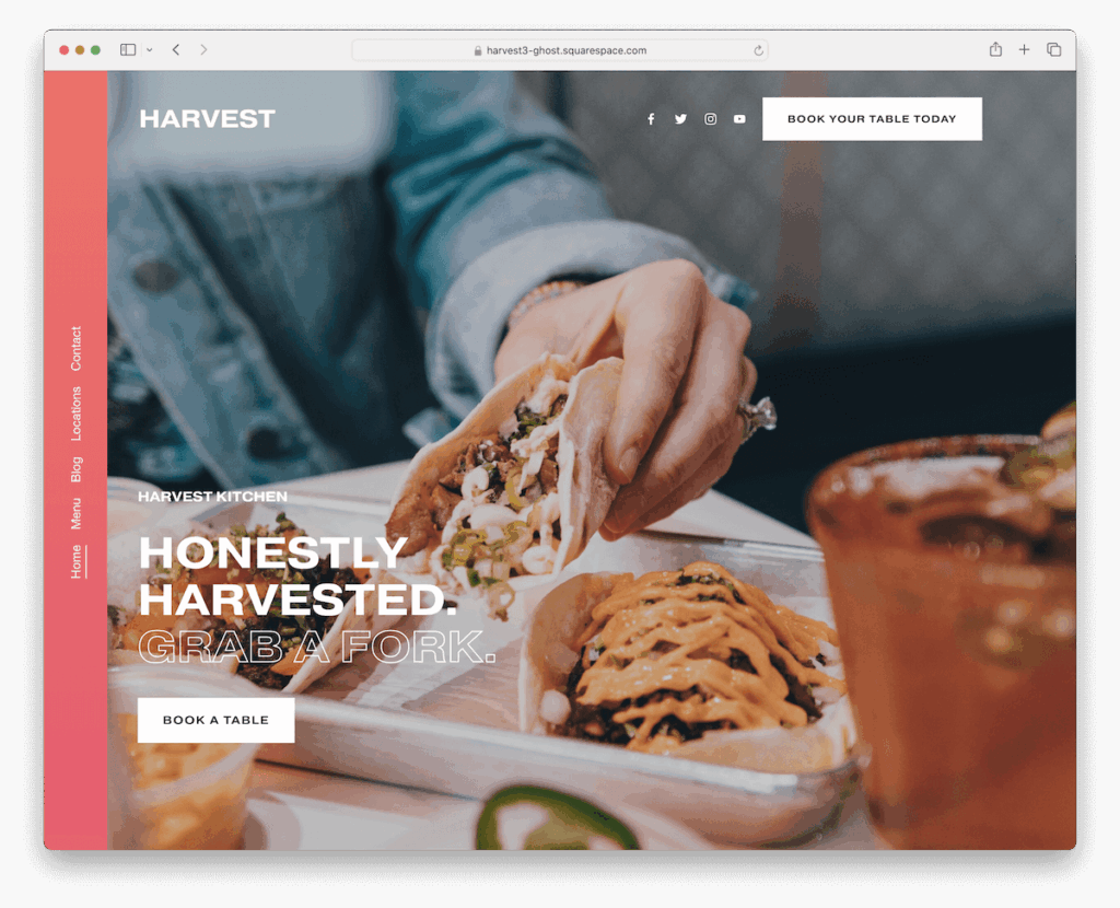 squarespace restaurant templates