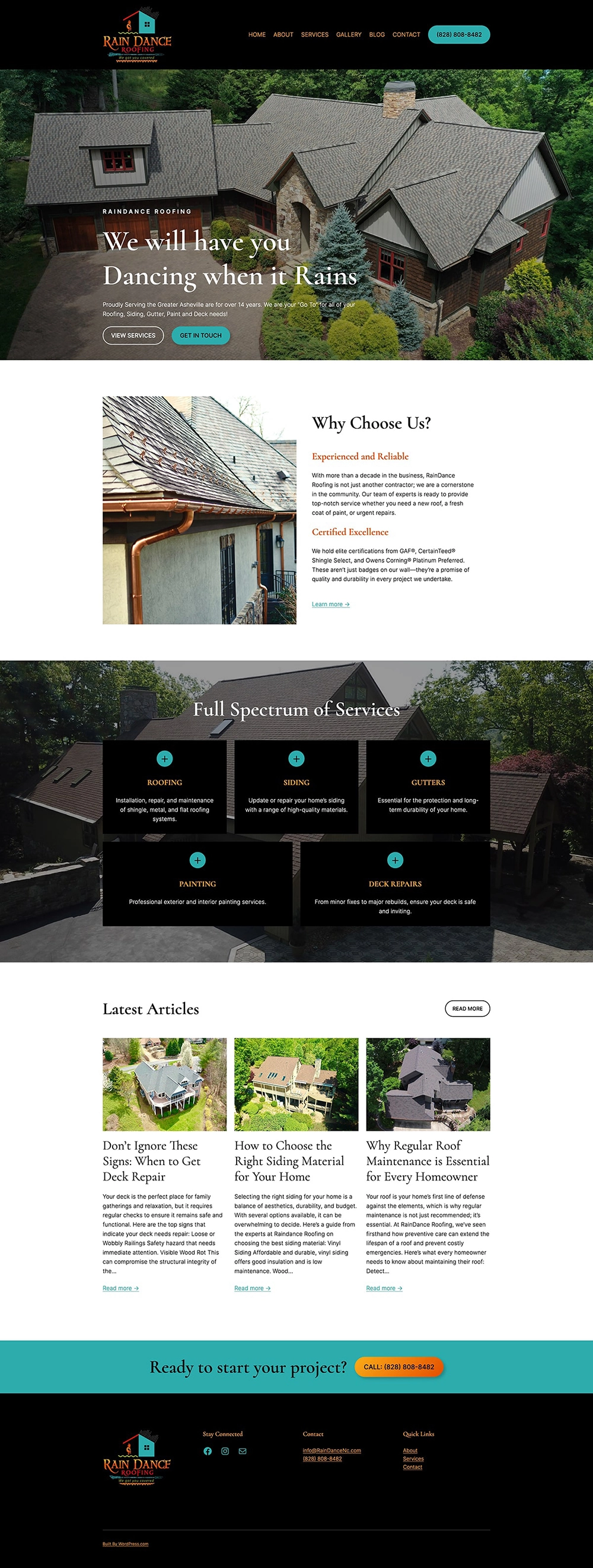 An example of a website build by WordPress.com Express Website Design Service.