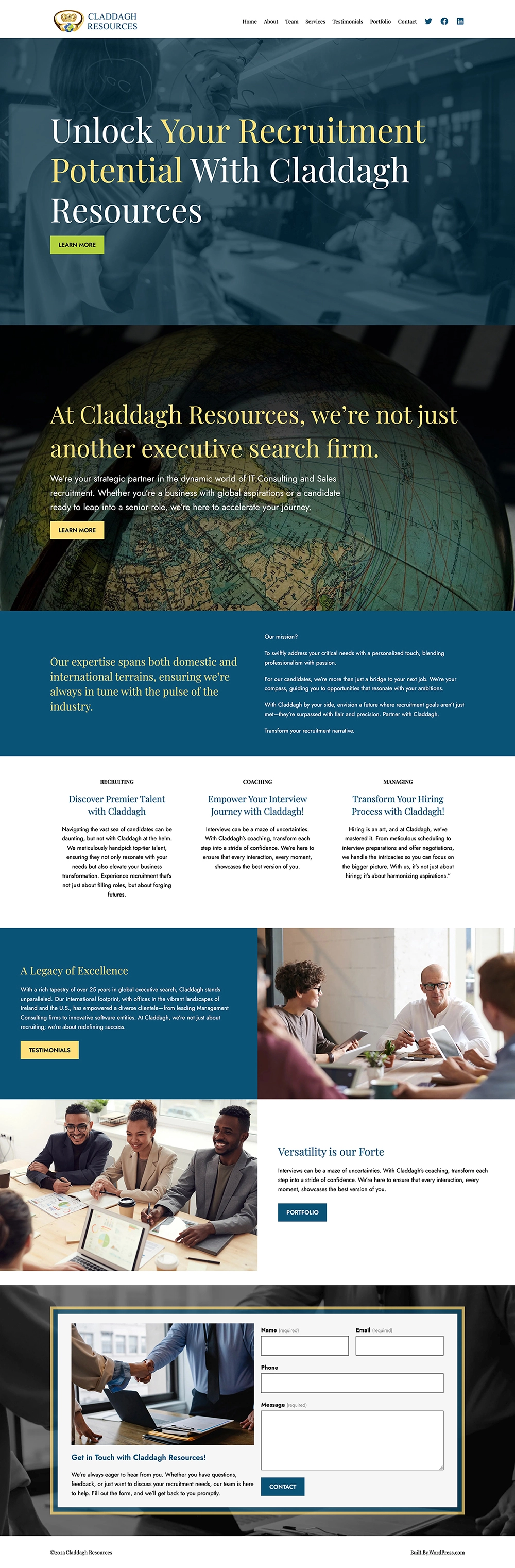 An example of a website build by WordPress.com Express Website Design Service.