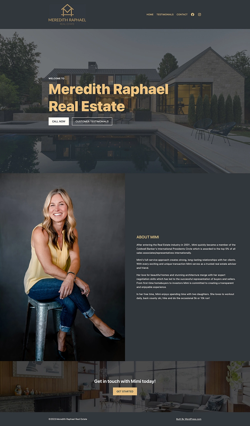 An example of a website build by WordPress.com Express Website Design Service.