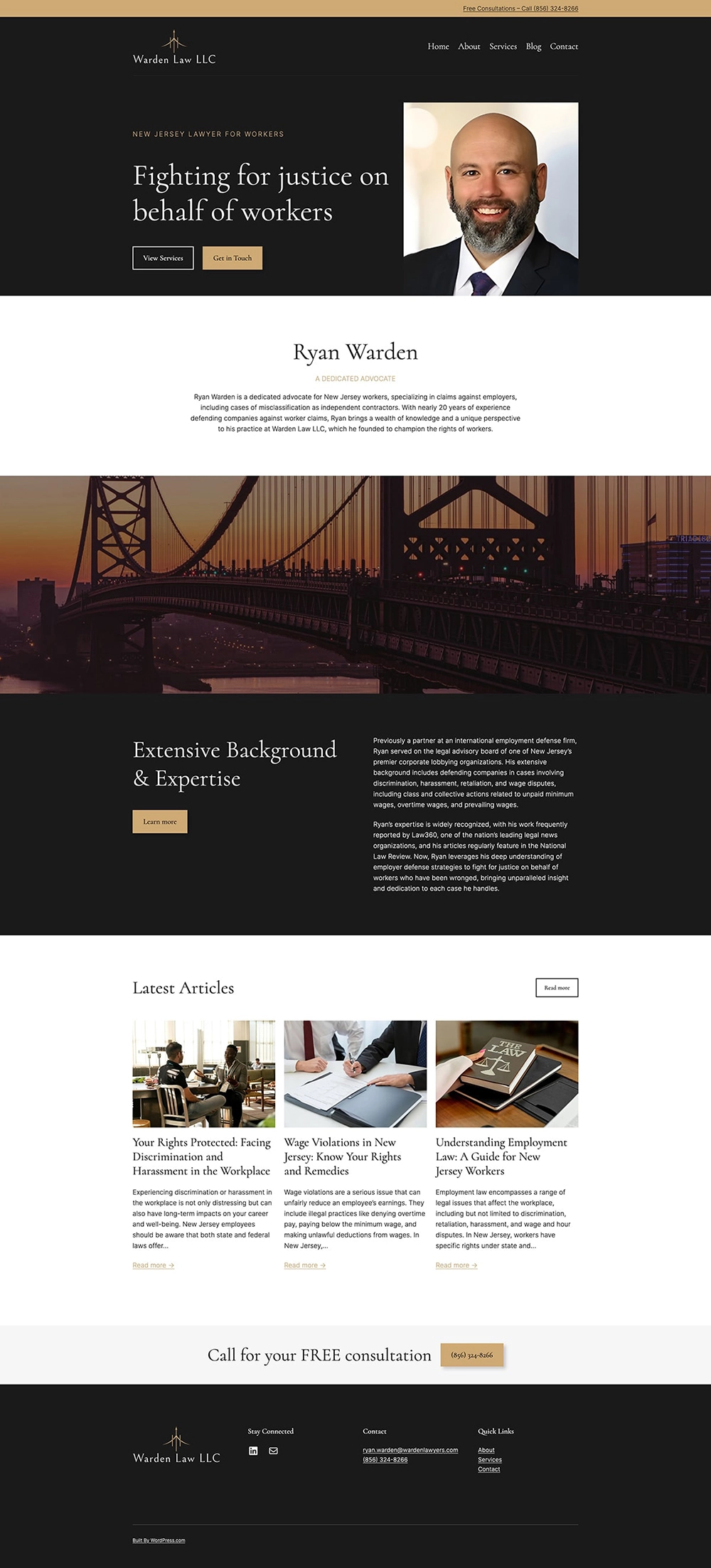 An example of a website build by WordPress.com Express Website Design Service.