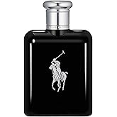 Ralph Lauren Polo Black Eau de Toilette Woody Fresh Cologne - 4.2 Fl Oz | Fragrance with Patchouli Noir, Silver Armoise & Ice