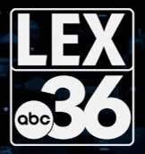 At the top, a rounded box containing the letters L E X in a sans serif. Beneath, another rounded box containing the ABC network logo overlapping a white sans-serif numeral 36.