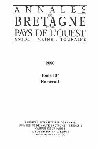 vignette collection Annales de Bretagne et des pays de l'Ouest vignette collection Annales de Bretagne et des pays de l'Ouest