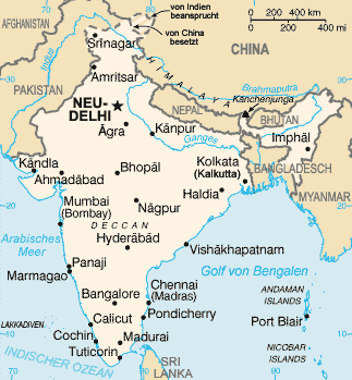 India  भारत - Mappa