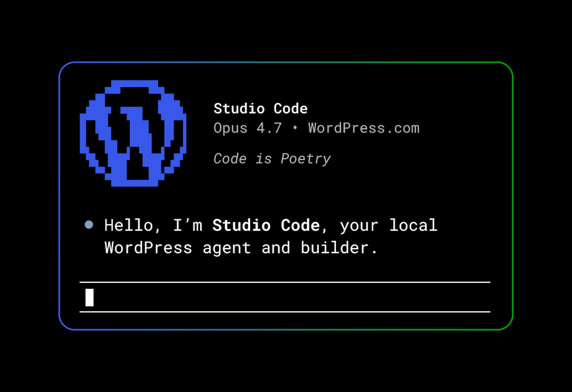 Mocked up Studio Code agent in a terminal window
