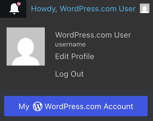 The My WordPress.com Account button is shown.