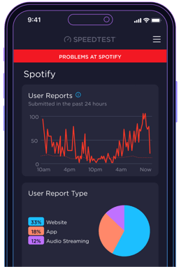 Downdetector in the Speedtest App