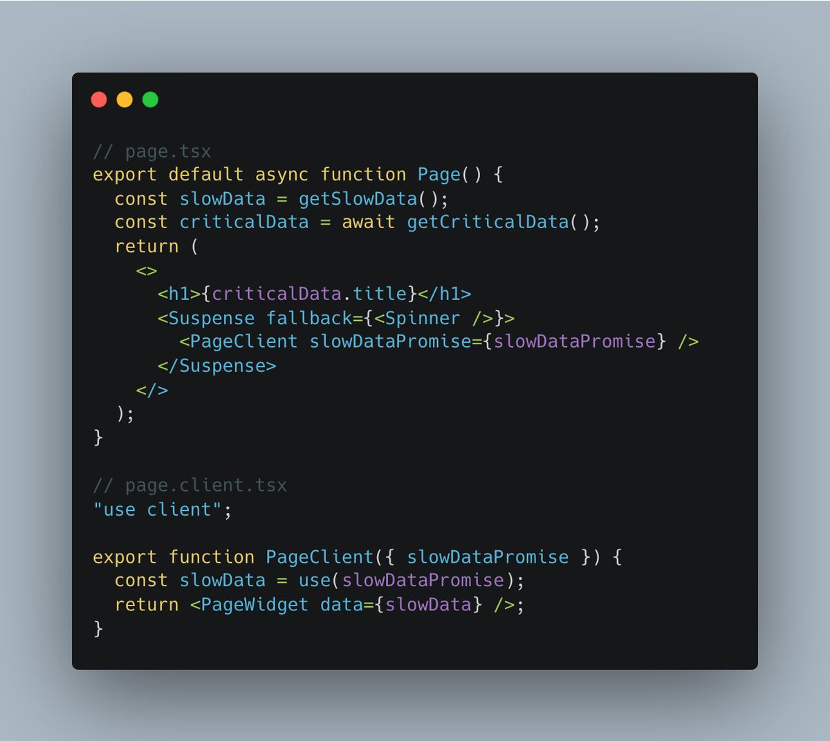 React Server Components example