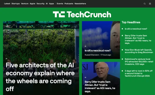 TechCrunch, built on WordPress.com