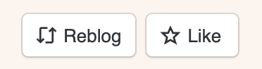 A reblog button often found at the bottom of a post on a WordPress.com website.