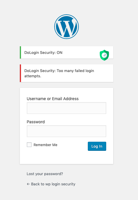 Login Page (Too many failure)