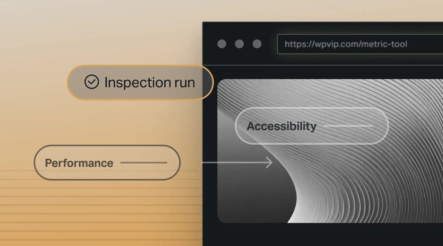 Browser interface showing inspection tool results for performance and accessibility