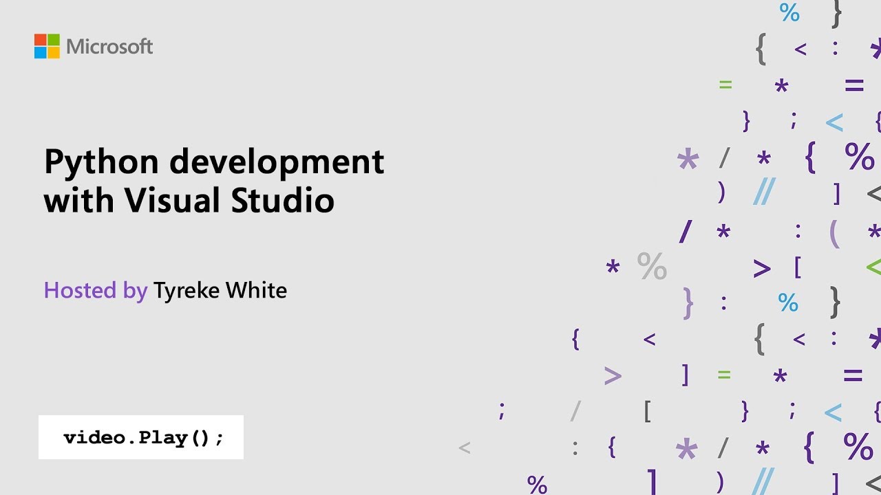 Visual Studio 스크린샷을 사용한 Python 개발 비디오