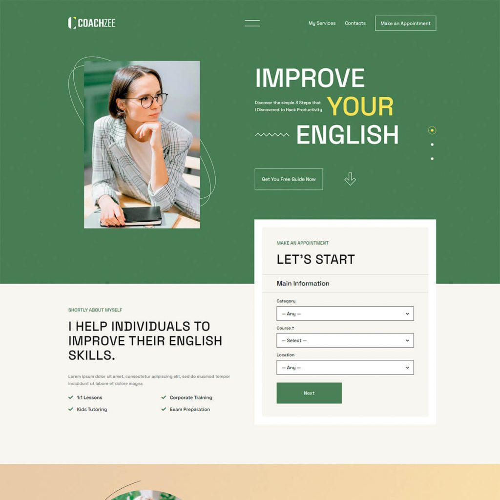 English Teacher WordPress Theme