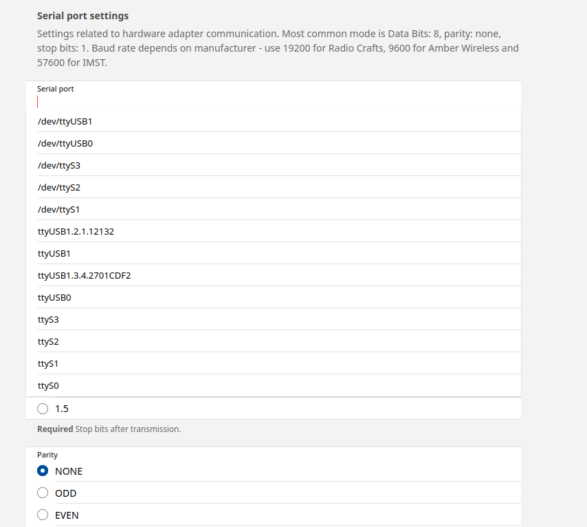 openHAB port list