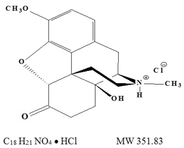 structural formula for oxycodone hydrochloride