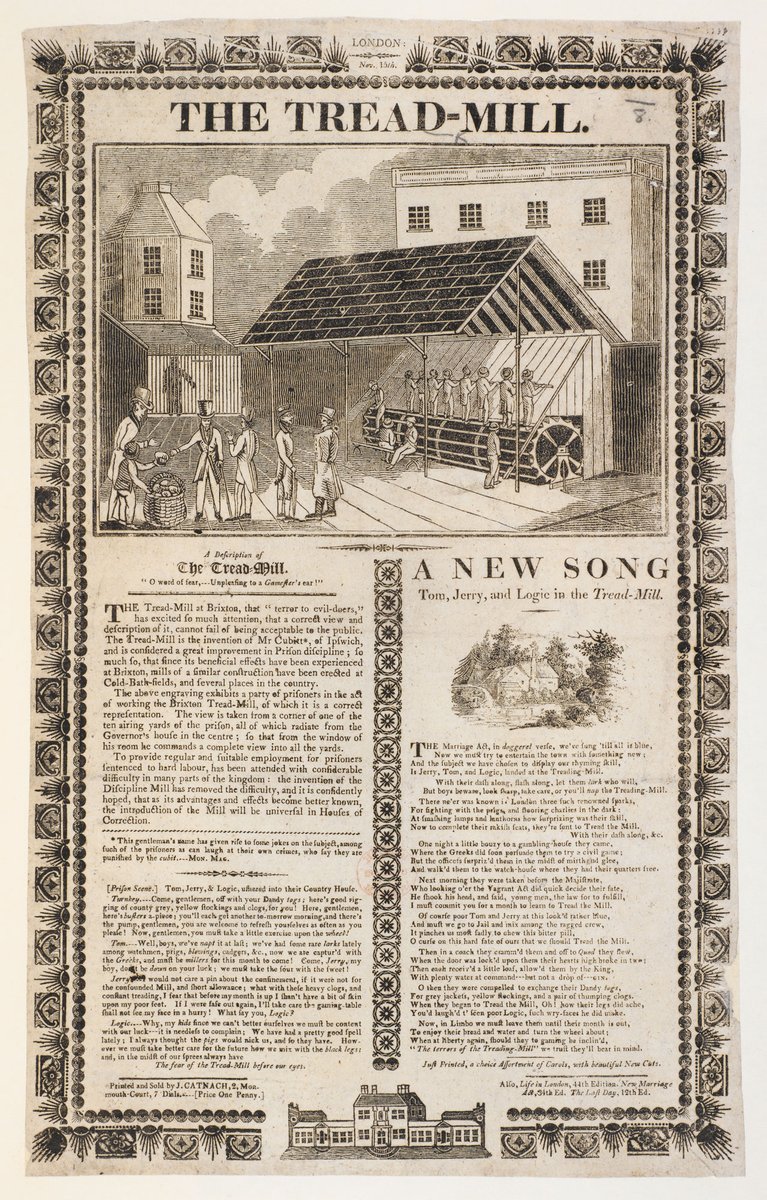 Broadside ballad on the tread-mill at Brixton Prison, c. 1807