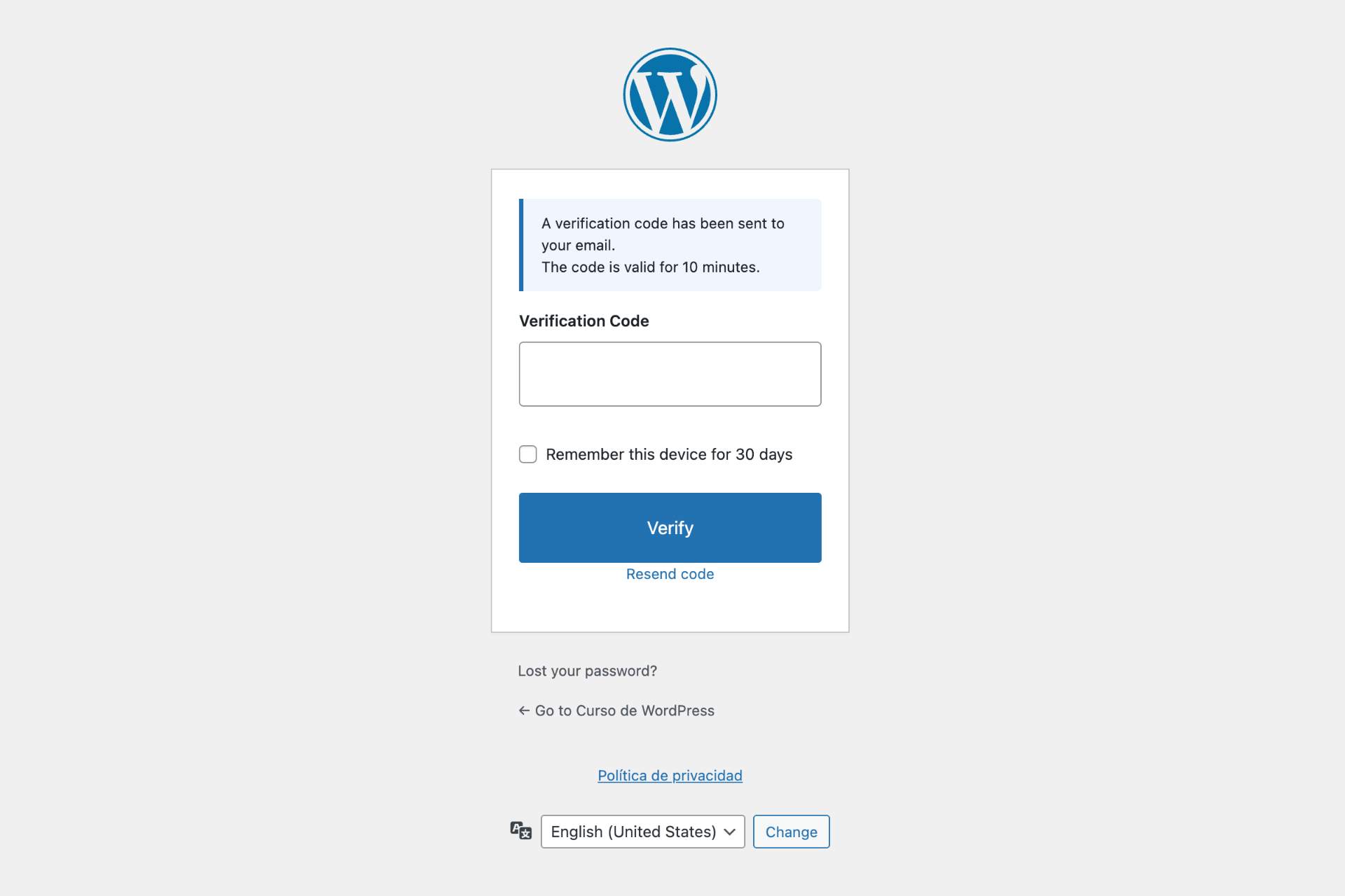 Two-Factor Authentication - Second verification step during login