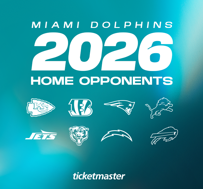680×636 mobile HOME (2) Dolphins home games: Kansas City Chiefs, Cinncinnati Bengals, New England Patriots, New York Jets, Chicago Bears, Los Angeles Chargers, Buffalo Bills