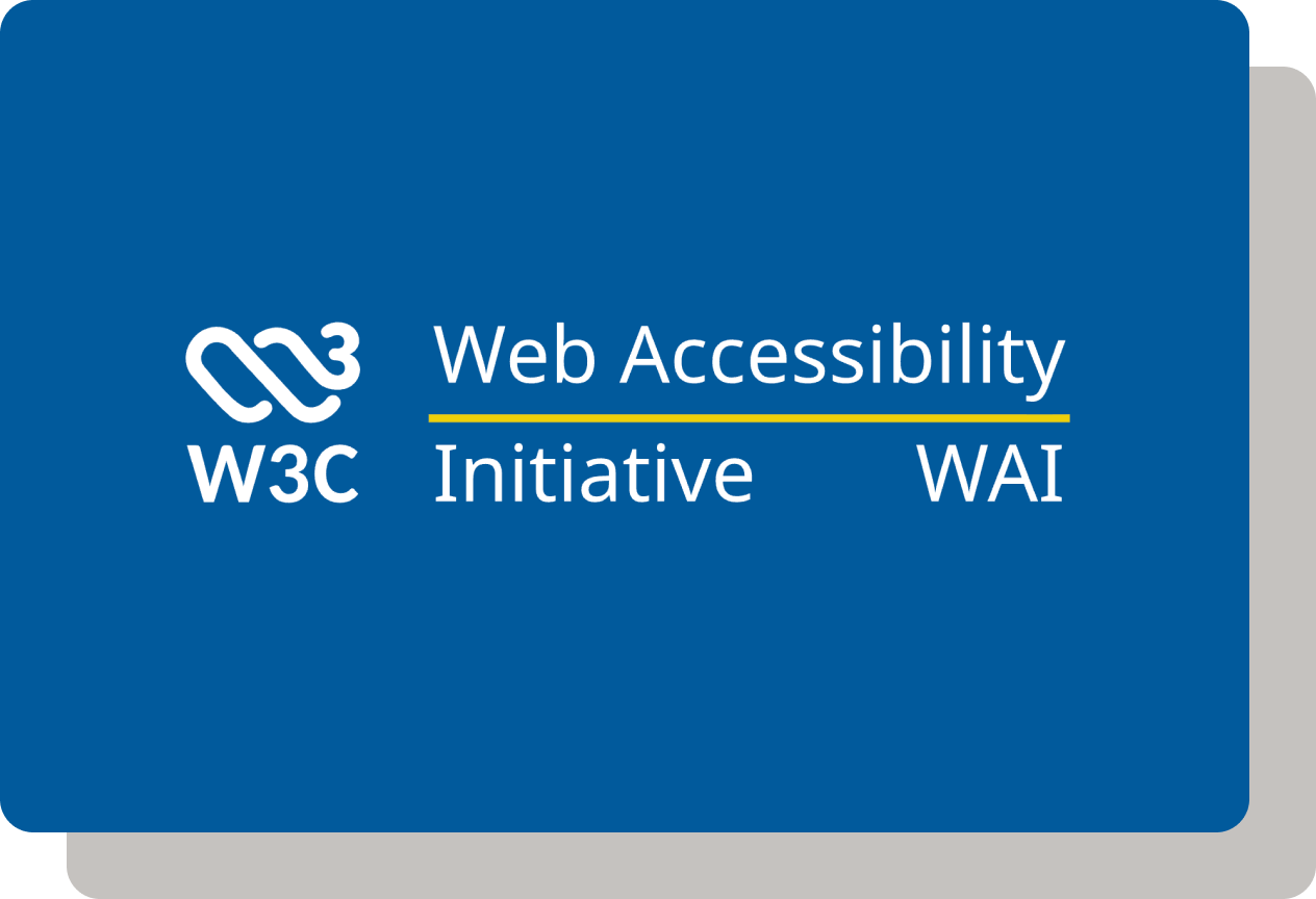 The W3C and Web Accessibility Initiative (WAI) logos