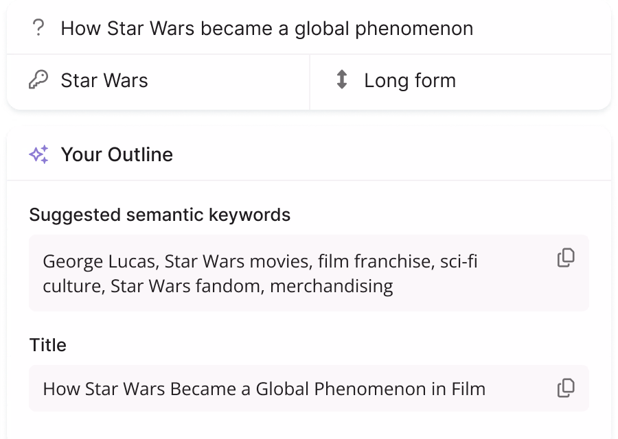 seo content AI outliner