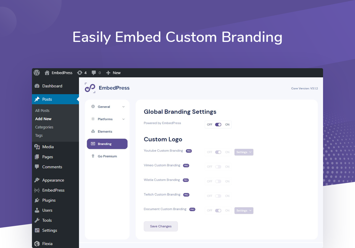 EmbedPress Screenshot - Custom Branding