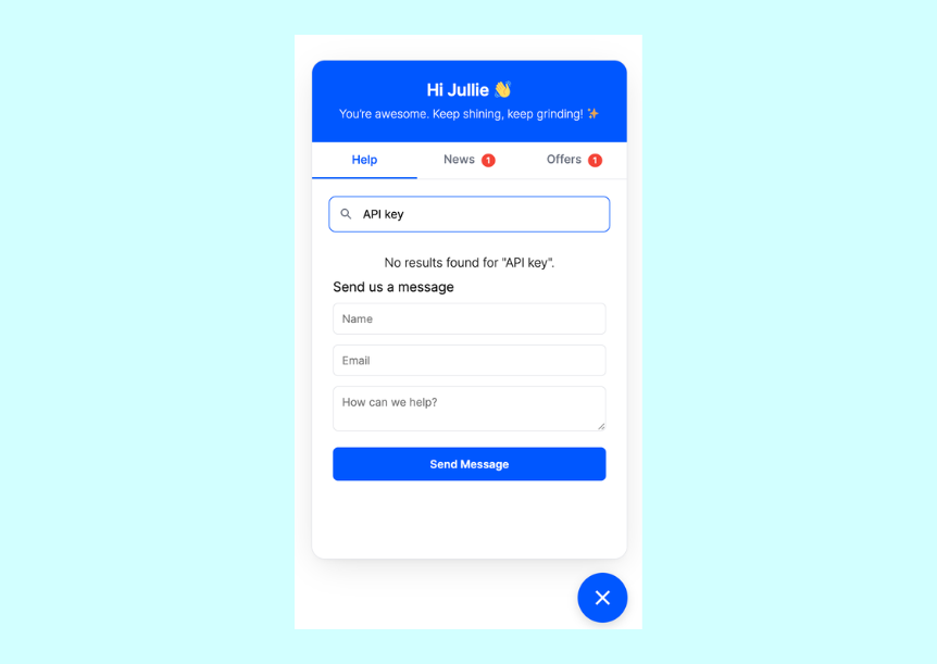 Seamless fallback contact form to securely capture visitor inquiries.